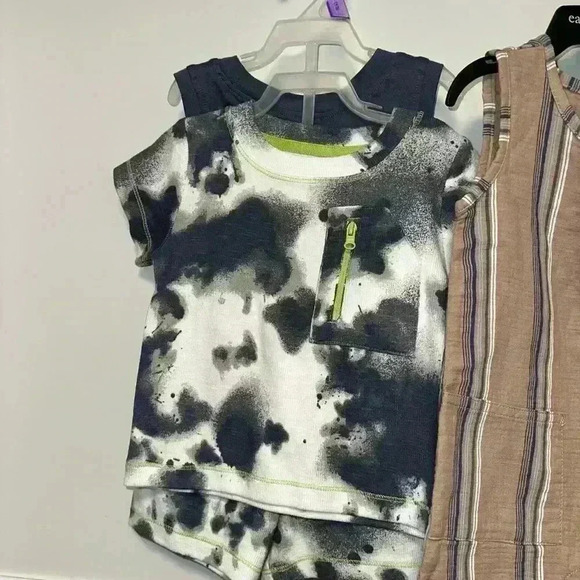 NWT! Lot of 3! Baby Boy Clothes Sets 12M Green White Tan Disney - Picture 5 of 9